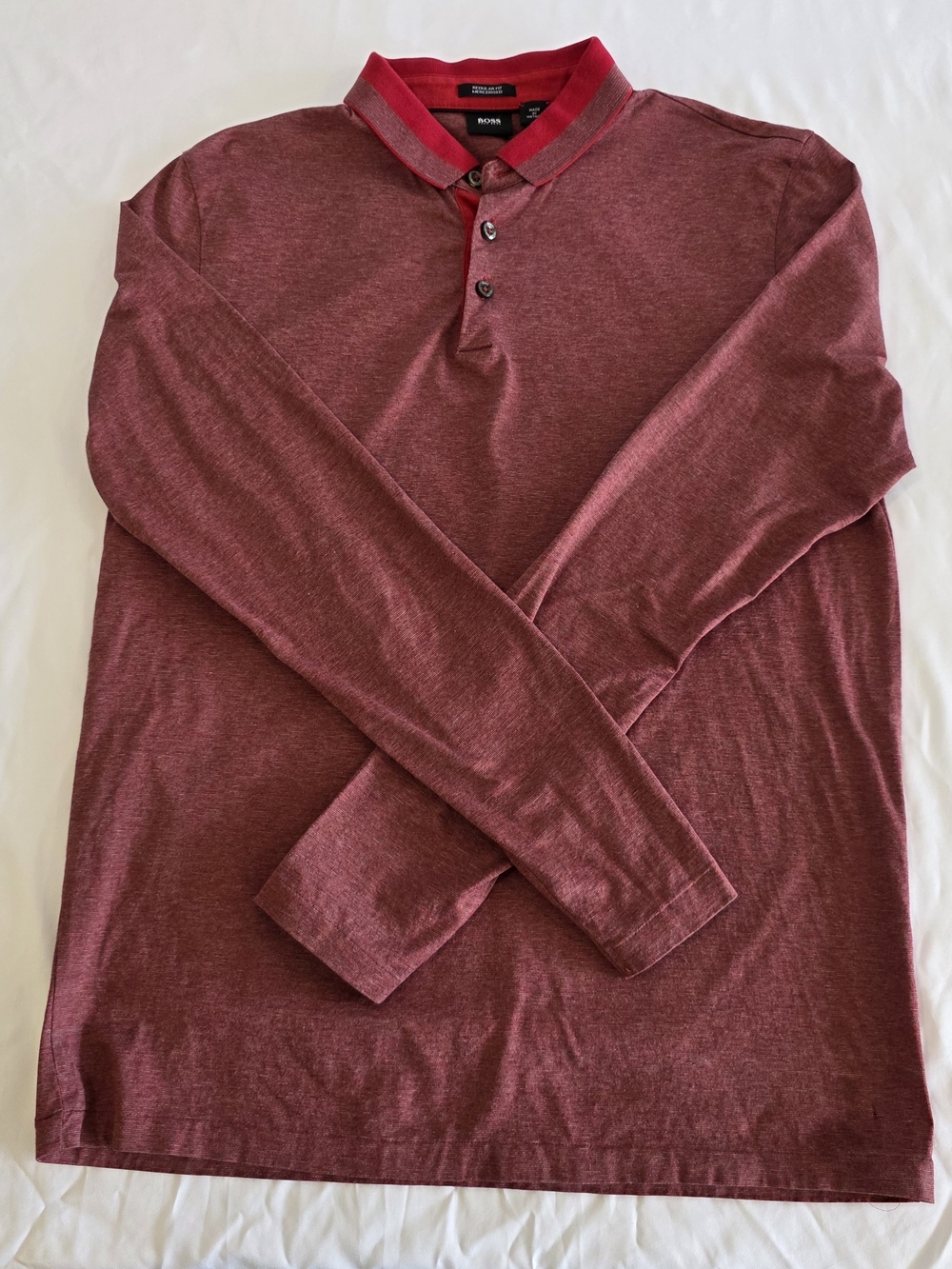 BOSS by Hugo Boss | Men’s Regular Fit Mercerized Cotton Long-Sleeve‎ Polo